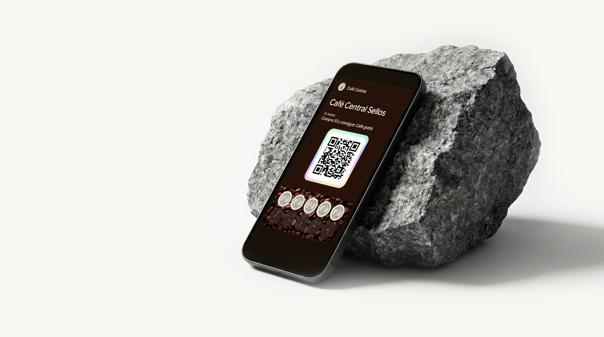 Tarjeta de sellos de Revisit abierta en Apple Wallet en un iPhone